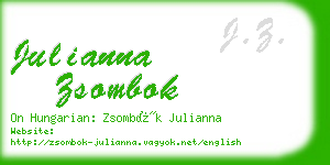 julianna zsombok business card